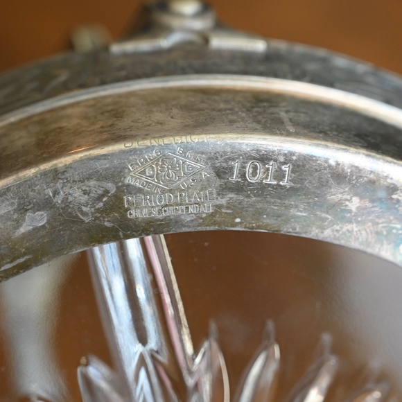 Benedict Period Plate Chinese Chippendale Divided Snack Dish | E.P.N.S. B.M.M. - Picture 9 of 10